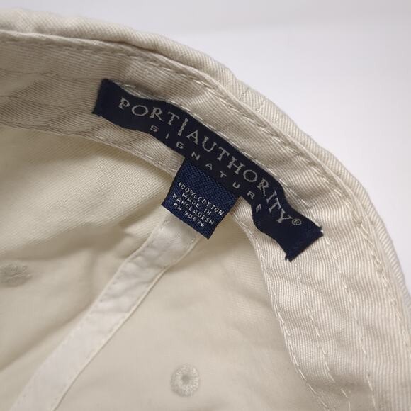 Boise Strapback Baseball Hat Beige One Size Embroidered Port Authority - Picture 9 of 9